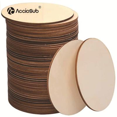 China Viable Wholesale Customized Printing Blank Wooden Coaster Tableware Decoration Mug Coaster Car Cup Holder Sublimation Wood Coaster for sale