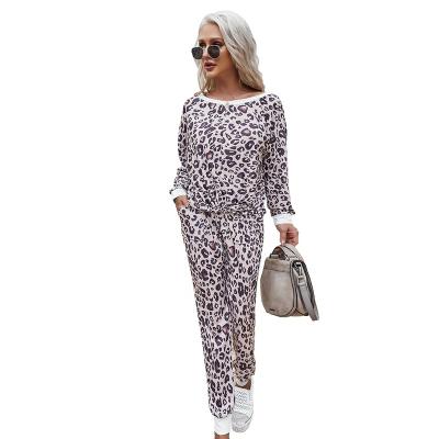 China 2021 New Product QUICK DRY Women's Casual Homewear Set Life Leopard Pajamas Sets for sale