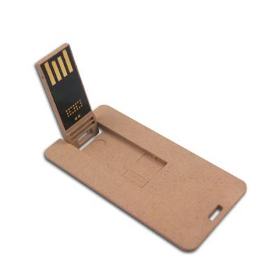 China Super Eco-Friendly Recycled Mini Card USB Flash Drive Custom Logo Paper Fiber Pen Drive 8gb 16gb 64gb for sale