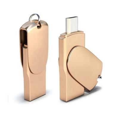 China Mini Metal Swivel OTG USB Flash Drives Type C and PC USB C Memorias USB Stick Pendrive 64gb Wholesale for sale