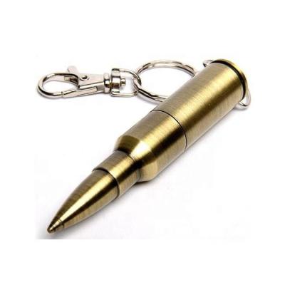 China OEM Bullet Metal USB Flash Drive 4GB 8GB 16GB Stick With Pen Key Chain Drive For Promotional Gift for sale