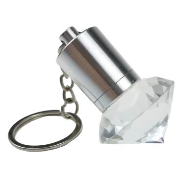 China Promotional Diamond Shape Key Chain Fashion Gifts USB Drive Memorias USB Pen Drive Flashing Instruments for sale