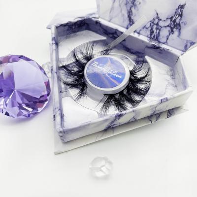 China 100% Top Quality Diamond Eyelash Boxes Customized Handmade Dispensers Packing 25mm False Mink Eyelashes Seller for sale