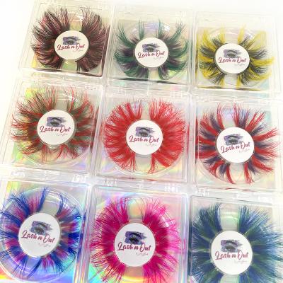 China Free Sample Private Label Good Quality Lashes With Lashes 3D Colorful Custom Mink Color Lashes Wholesale Color Eyelashes for sale