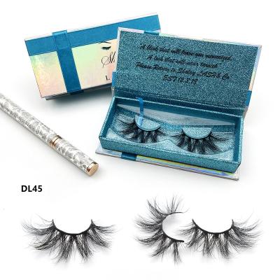 China Wholesale good quality custom box packing natural false eyelash silk lash lashes 100% 25mm siberian mink 3d eyelashes seller for sale