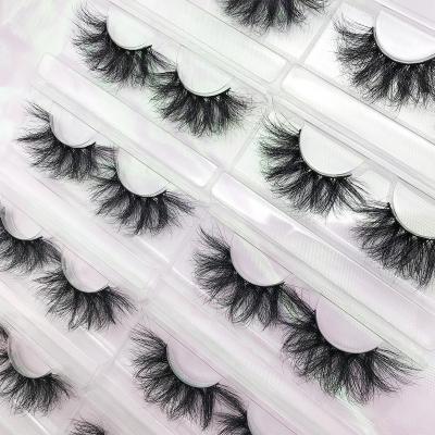 China 2021 Seller 2021 Good Quality 5d 25mm 100% Mink Eyelash Packaging Box Mink Lashes Natural Fluffy for sale