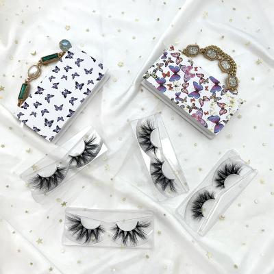 China Free Sample Good Quality Wholesale 3d 25mm Mink Eyelash Customized Boxes Packaging 3D Natural Fluffy Lashes for sale