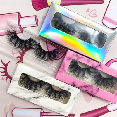 China Good Quality Private Label Lashes Free Box For Lashes Packaging With Logo 25mm Mink Lashes Fluffy Vendor Customized Boxes for sale