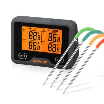 China Rechargeable BBQ Thermometer Inkbird IBBQ-4BW Desktop WI-Fi&Buletooth Grill Thermometer with 4 Probes for sale