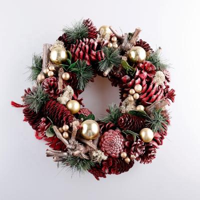 China Luxury Christmas Door Wreath Decorations Large Outdoor Christmas Decro Christmas Decorations Braid Xmas for sale