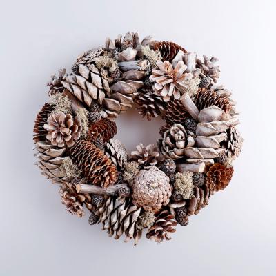 China 40cm Festival Holiday Garland Christmas Braids Pine Cones Sign Home Garland Home Decor for sale