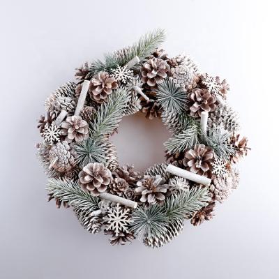 China Sale Christmas Garland Pinecone Wreaths Pine Cone Best Quality Christmas Wreath for sale