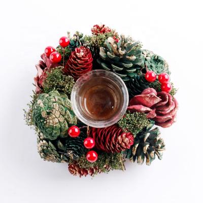 China Unique Wedding Christmas Wreath Candle Holder Home Decoration Good Service With Best Quality for sale