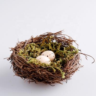 China Natural Branch Easter Wreath Decoration Ornaments Decorative Wreaths Natural Branch Bird Nest for sale