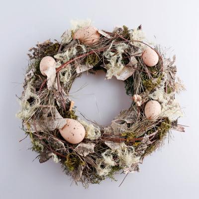 China Artificial Natural Twig Branch Birch Bark Vine Garland Decor Easter Egg Holiday Egg Garland Decorations for sale