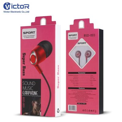 China 2019 hot selling earbuds portable, metal wired earphone 3.5 mm, original earphone with noise cancellation for sale