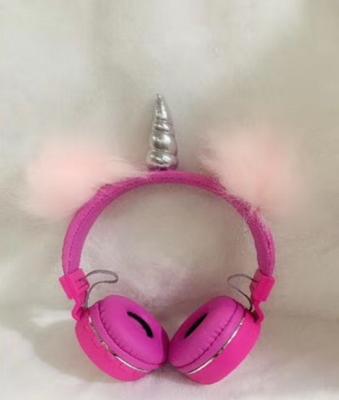 China 2021 Cute Noise and Fashion Unicorn Perfect Hot Selling Creative Design Wireless Headset Girl Earphone Earphone Pompom Ears for sale