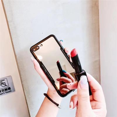 China Fashion Girl Makeup Mirror Shockproof Phone Case For iPhone 13 12 11 pro 7 Max 8 plus Mobile Selfie Back Cover for sale