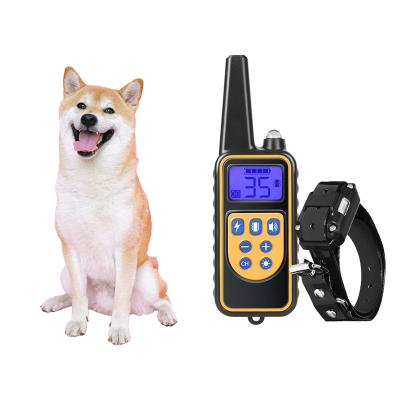 China Trainer No Shock Waterproof Stored Rechargeable Dog Training Collar for sale