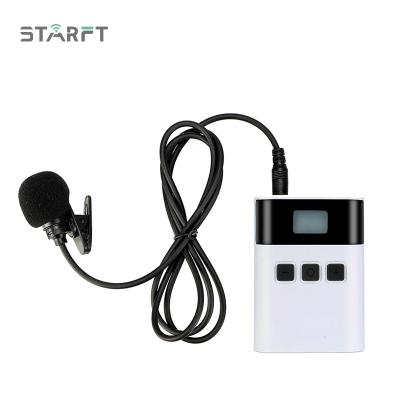 China Starft F50 150m 2.4GHz Digital Wireless LCD Display Earthphones Transceiver Receiver Tour Guide System 1500mAh for sale