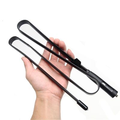 China Starft 136MHz-520MHz 124CM Foldable Flat Steel High Gain Length Tactical Dual Band Antenna For Handheld Walkie Talkie for sale