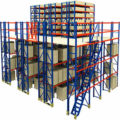 China High Quality Corrosion Protection Steel Structure Warehouse Storage Mezzanine Rack for sale