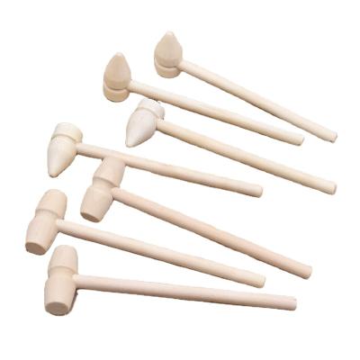 China Mini Europe Wood Hammers For Candy Cake Wooden Mallet Chocolate Toy Product Custom Craft Kids for sale