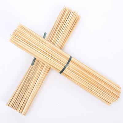 China Easily Cleaned Porcelain Food Grade Round Bamboo Fruit Spikes 30cm 40cm Stick With Custom Logo Barbecue For Outdoor BBQ Picnic Party Kebab Place for sale