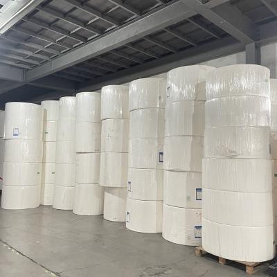 China OEM Bamboo Raw Tissue Manufacturers Jumbo Roll Tissue Paper Toilet Paper Roll Mother Pulp Roll for sale