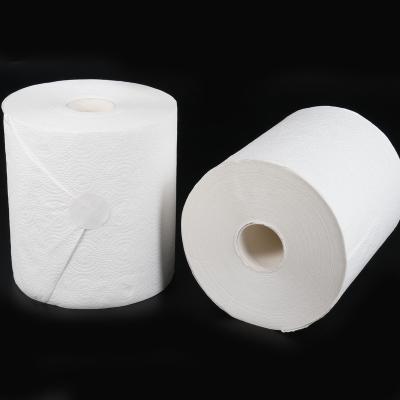 China Custom Made High End Virgin Wood Pulp QINGSHE Hotel Hand Paper Towel 1 PLY Virgin Wood Pulps Dispenser 1300g Jumbo Kitchen Paper Toilet Paper Rolls for sale