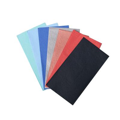 China Custom Colored Silk Printed QINGSHE Tissue Paper 100 Sheets 2 Ply Virgin Than Wood Pulp 1/4 Times Cocktail Napkin Dinner Bar Towel Black Towel for sale