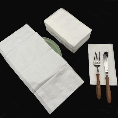 China White Custom Tissue Napkin Silk 150 Sheets 2 Ply Virgin Wood Pulp Butterfly Embossing Disposable 1/8 Times Wine Cocktail Napkins for sale