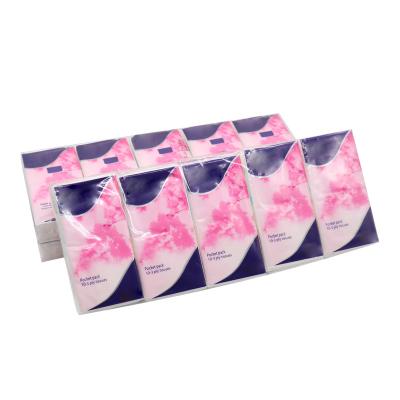 China Factory Wholesale Custom QINGSHE Pocket Tissue Facial Paper 3 Ply 10 Sheets Bamboo Pulp Hand Tissue Paper Towel Pocket Tissue Paper for sale