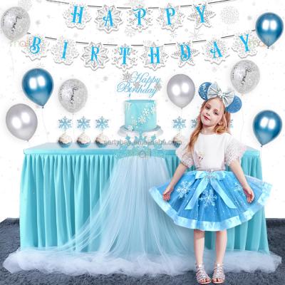 China Durable Ice and Snow Theme Kid's Birthday Party Set Decoration for Baby Birthday Party Supplies for sale