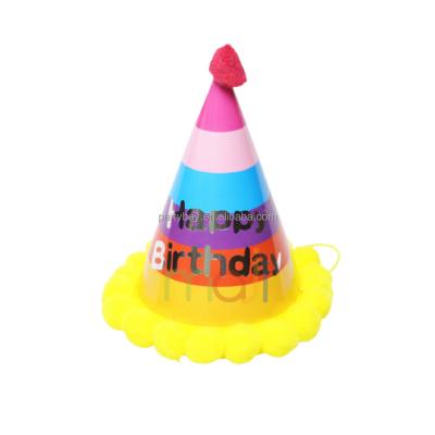 China Fashionable Customization Kids Birthday Party Hat Wholesale Colors Christmas Baby Multicolor Baby Hat for sale