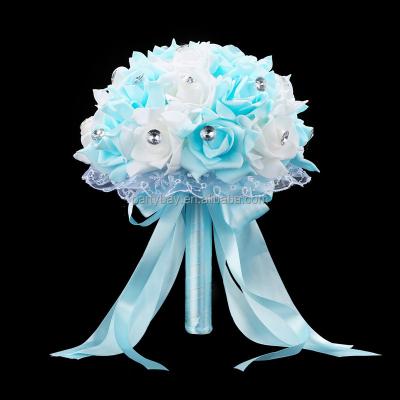 China Decorative Wedding Bouquets PE Multicolor Wedding Bouquets Artificial Bridal Wedding for sale