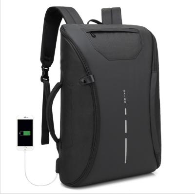 China With USB Material Large Capacity Men's Black High Quality OXFORD FABRIC Zipper Backpack for sale