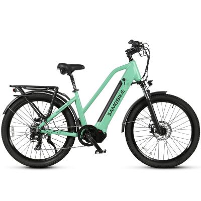 China New Next RS-A03 e-bike aluminum mid drive bike men's city bike 36v 48v SAMEBIKE alloy electric bike for sale