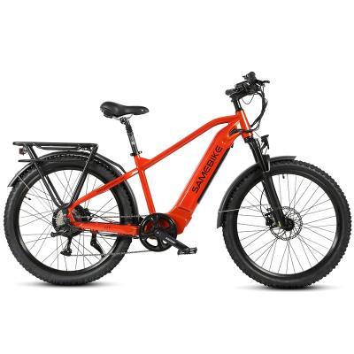 China Aluminum Alloy SAMEBIKE 26inch 500w Shimano 7 Speed ​​Mountain Electric Bicycle Green Travel Electric City Bike for sale