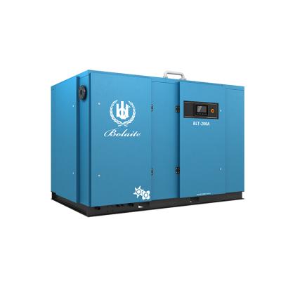 China Lubricated material compressed air construction 160 kilowatt source tank screw ac air compressor price for sale