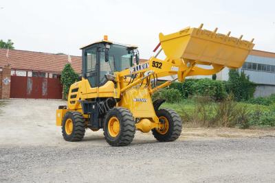 China CVT Gear Box 2 Ton Wheel Loader 58kw 79hp Power Front Head Loader à venda