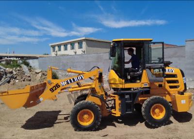 China Front Equipment 1,5 Ton Wheel Loader estojo compacto do poder do motor de 42 quilowatts à venda