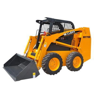 中国 700kg Load 0.39m3 Bucket Skid Steer Loader MY700 For Driver Wheeled Loader Track 販売のため