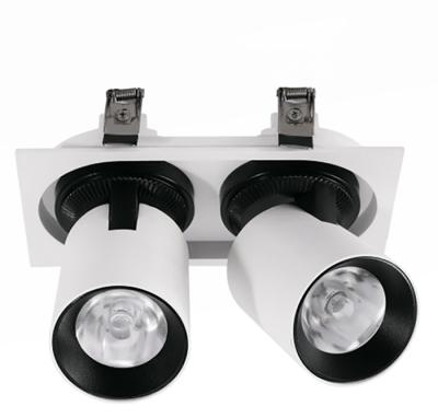 China Warehouse Double Head 7W 12W 15W 25W 90 Degree Angle Downlight Adjustable COB Die Cast Aluminum Body Spot Light for sale