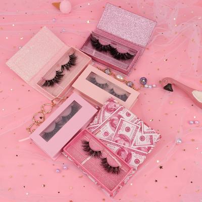 中国 Seller High Quality Bulk Vegan Create Your Own Brand Eyelash Box 27MM Luxury Packaging Private Label 25MM 3D 5D Real Mink Lashes Fluffy 販売のため