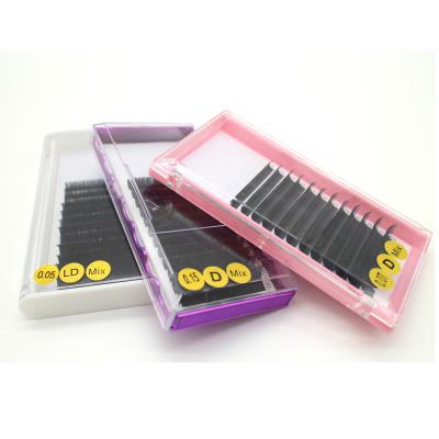 중국 The softest individual volume Mink Silk Eyelash Extensions best quality cheap price private label factory 판매용