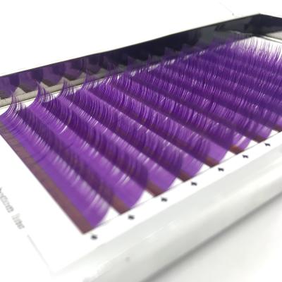 China Wholesale Soft Natural Mink Individual Eyelash Extension Colored for sale