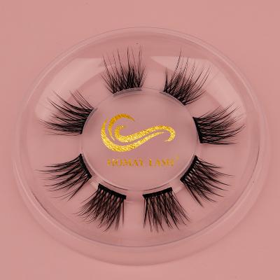 China High Quality Natural Curl 3D Effect Synthetic Fiber Lashes Super Soft Band Individual Eyelash Lash Clusters DIY for sale