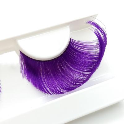 China Real Lashes 100% Real Mink Fur Eyelashes Colored Top Quality Private Label for sale