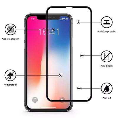 China Curved Full Full Coverage Edge Glue Tempered Glass Screen Protector For Iphone X for sale